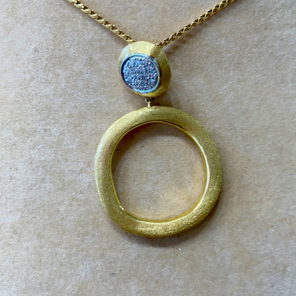 Designer 18k & diamond pendant by Marco Bicego